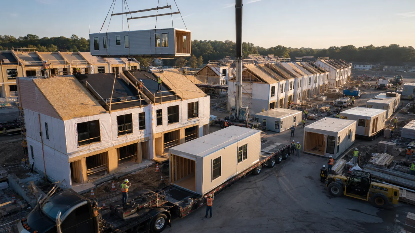 Editorial concept for Factory-Built Housing Gains Traction as U.S. Housing Deficit Hits 4.5 Million Units