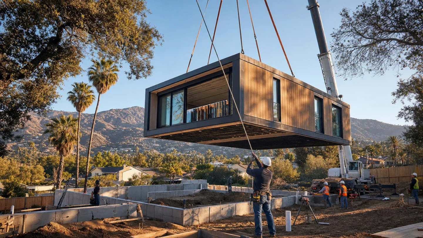 Editorial concept for Prefab Moves From Niche to Recovery Tool in Los Angeles